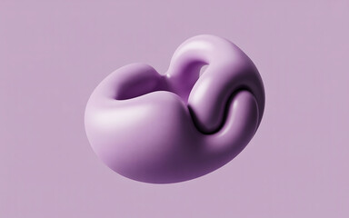 Photo of abstract purple shape with a smooth, organic form
