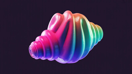 Photo of a colorful abstract swirl shape resembling ice cream
