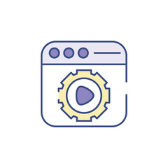 Automatic icon design with white background stock illustration