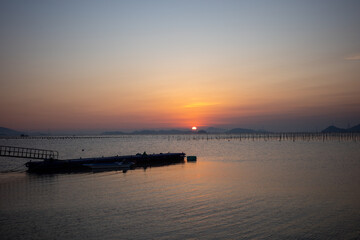 sunset over the sea