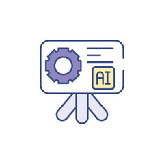Training Model icon design with white background stock illustration