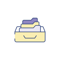 archive icon design with white background stock illustration