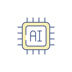 Ai icon design with white background stock illustration