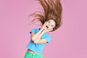 shouting teen girl