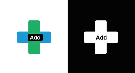 Obraz premium Create something new with a simple plus sign and Add button