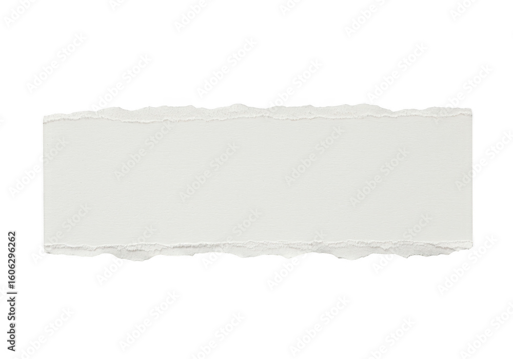 Aufkleber torn white paper strip with rough edges isolated on a transparent background for design elements