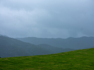 mountain landscape with clouds