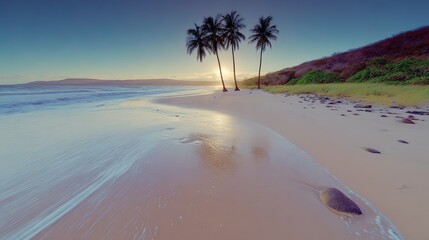 Tranquil Post Storm Sunrise on a Tropical Beach
