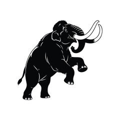 Obraz premium vector illustration of elephant silhouette