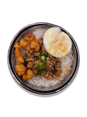 A delicious and comforting pork steamed rice, a classic Asian dish featuring tender chunks of...