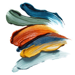  Professional Advertising Photo of Different Paint Smears Transparent Background