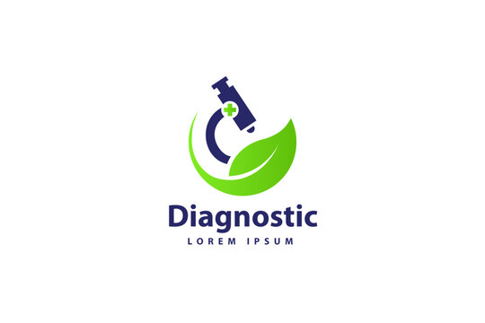 Diagnostic logo design, Medical and Health template