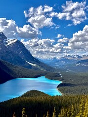 lake and mountains