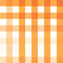 Seamless Orange and White Gingham Pattern Background