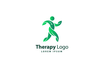 Fototapeta premium Herbal therapy logo design template