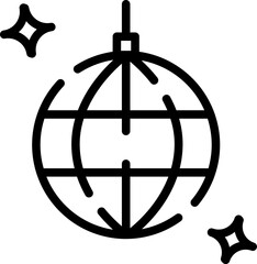 Minimalistic Modern Rounded Outline Disco Icon