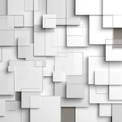 Abstract squares in white and gray