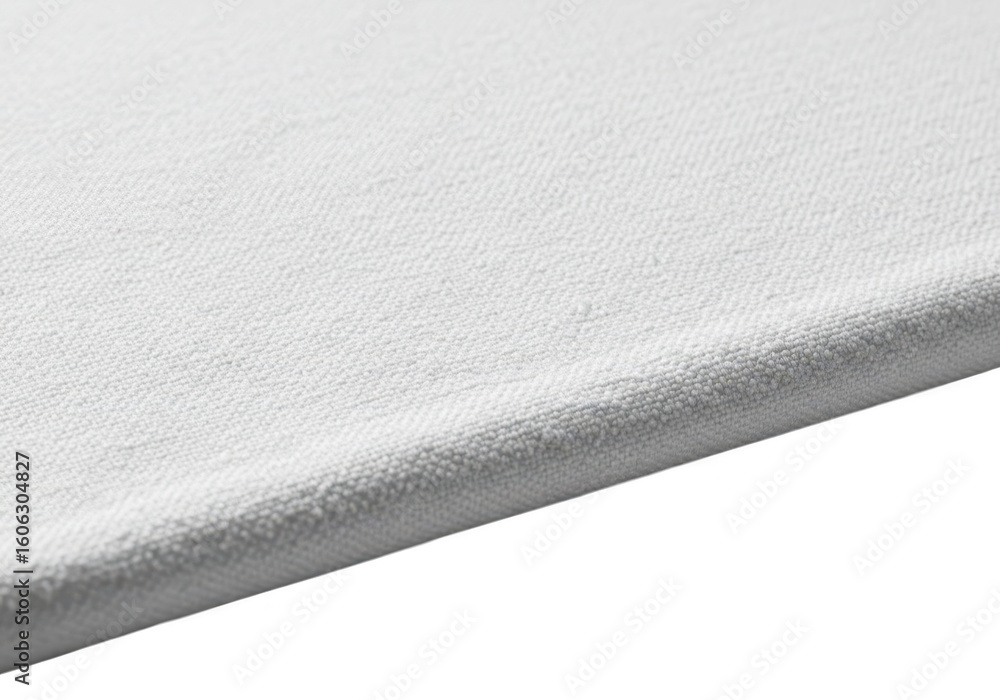 Poster a detailed closeup of a white canvas texture highlighting the woven threads and subtle surface imper