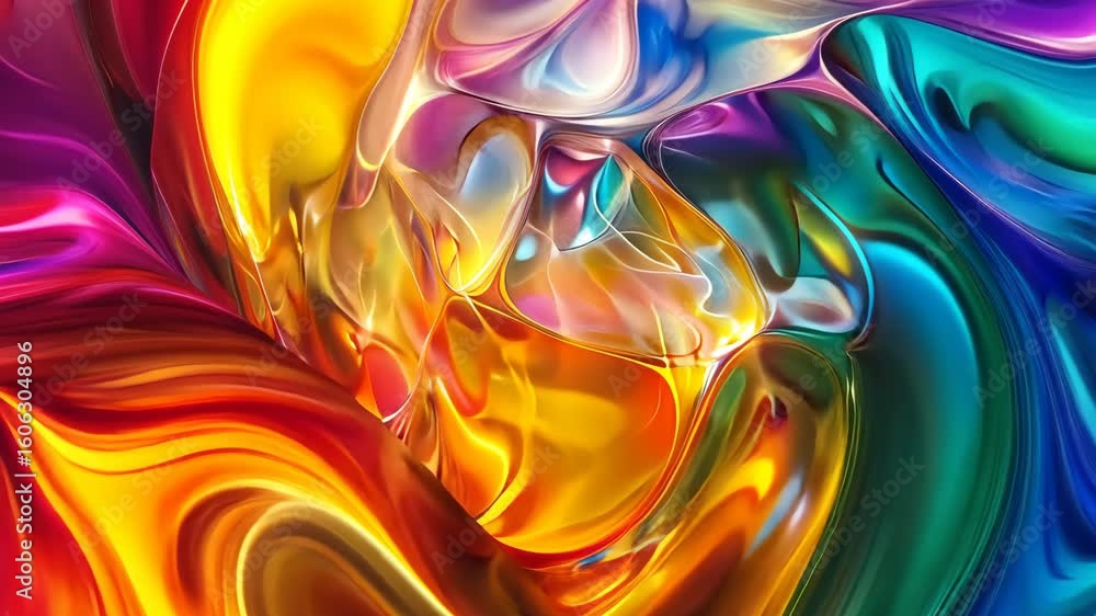 Poster soft focus multicolored glass background with vibrant hues and intricate patterns