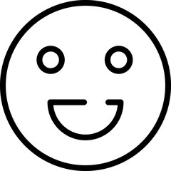 Minimalistic Modern Rounded Outline Smile Icon