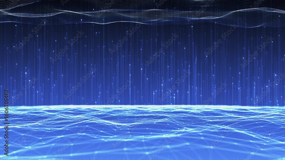 Poster digital futuristic tunnel metaverse ai hologram technology cyber cyberpunk data deep learning sci-fi