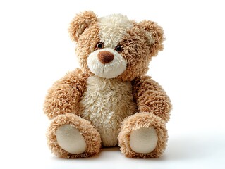 Obraz premium Plush Teddy Bear: Soft Toy, Child's Companion, Brown and Beige Fur