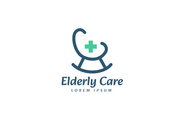 Elderly care logo design template