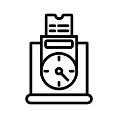 Attendance machine fingerprint coloring page 