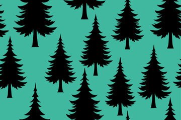 Obraz premium forest seamless pattern