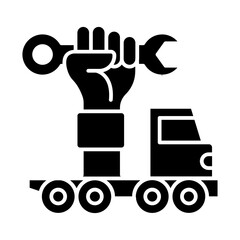 Mechanic truck coloring page 