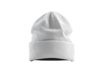  Single White Beanie Hat Mockup Transparent Background