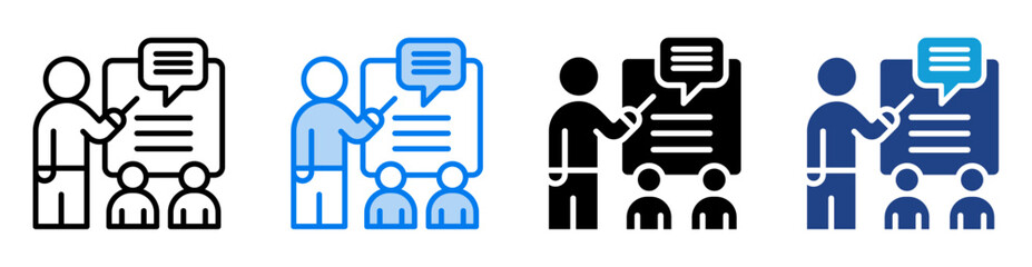 Instruction icon set multiple style collection