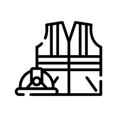 Safety clothing equipment coloring page 