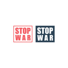 Stop war vector illustration icons set