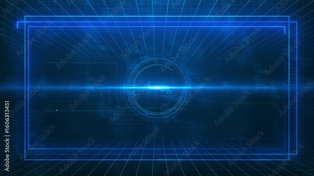 Poster abstract background digital space technology. futuristic hud screen box light interface sci-fi. futu