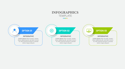 Presentation business infographic template. vector 3 options
