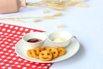 Smiley fries, potato fries
