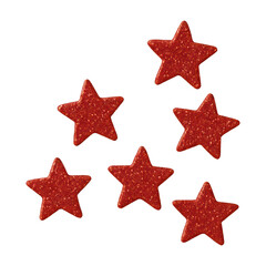 PNG Sparkling red star decorations
