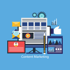 Business content marketing concept