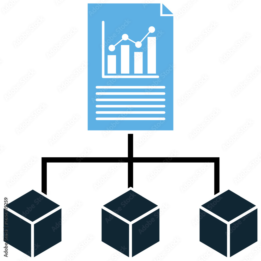 Poster product data analytics icon vector. ideal for illustrating product performance, market research, or 