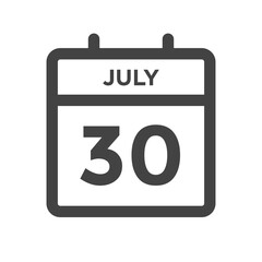 July 30 Calendar Day Calender Date Deadlines or Appointment