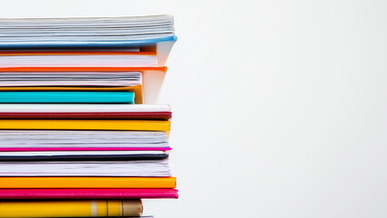 Copy space image, stacked documents or books

