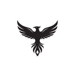 Naklejka premium Majestic Phoenix Rising A Symbolic Logo Design for Strength and Transformation