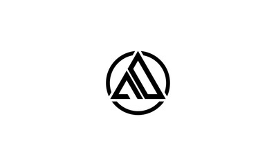 Fototapeta premium AO initial letters, monogram logo