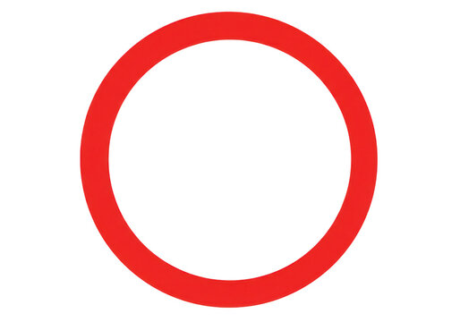 A bold solid red circle isolated on a clean transparent background representing a simple graphic element