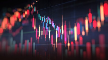 Faded candlestick charts in background representing long-term investment gains