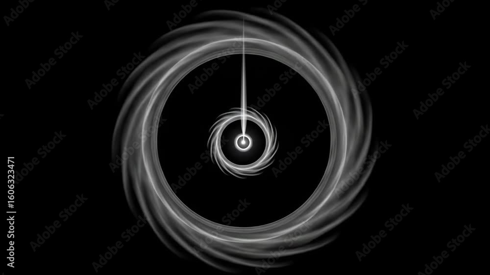 Poster abstract swirling light trails in dark background - a mesmerizing digital artwork featuring white li