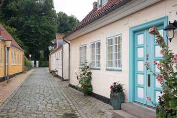 Obraz premium The beautiful houses in Maribo, Denmark