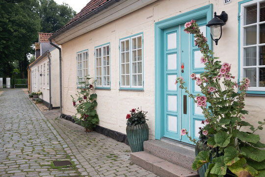 The beautiful houses in Maribo, Denmark