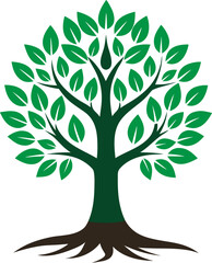 Obraz premium Green tree roots logo design